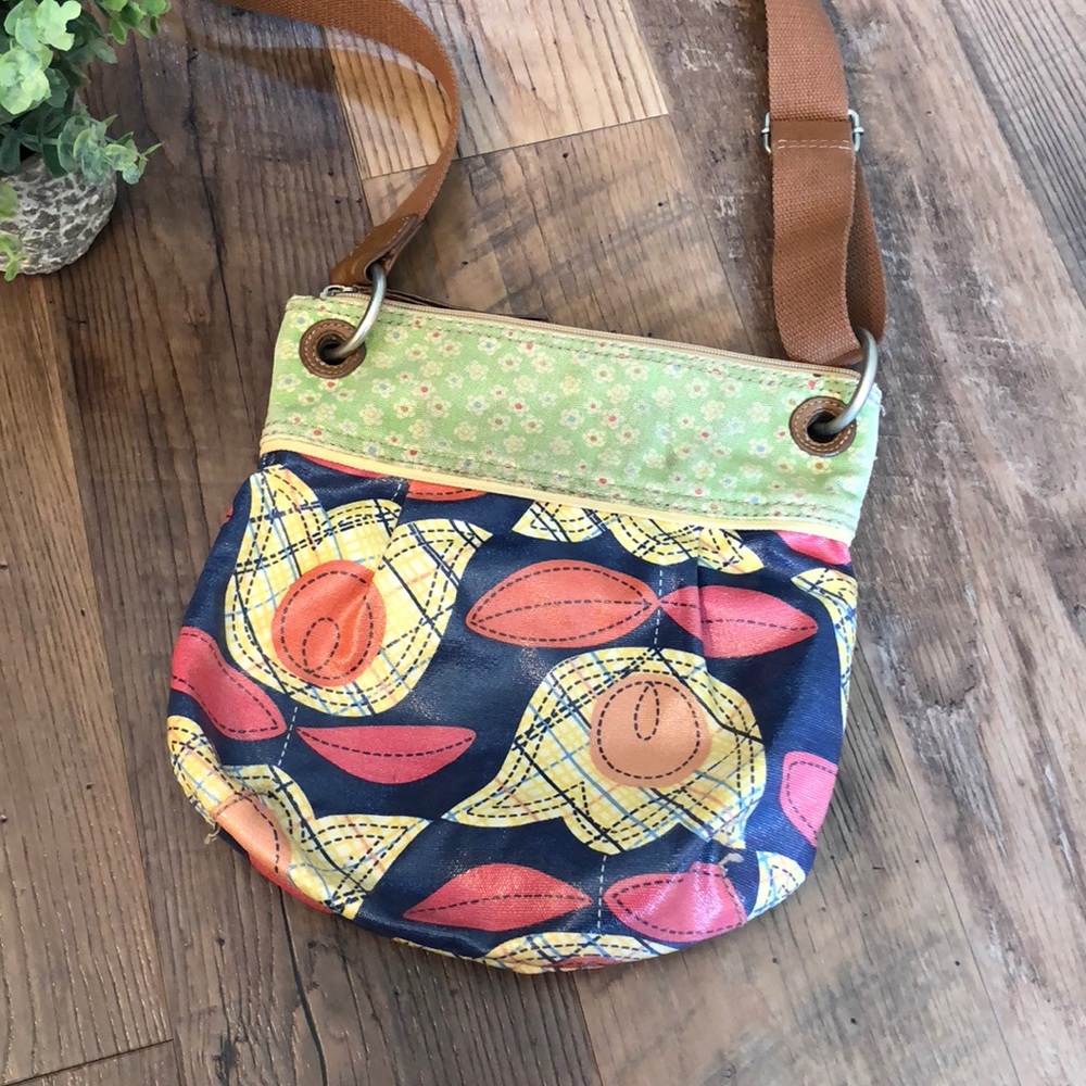 Fossil Crossbody Bag Floral & Canvas